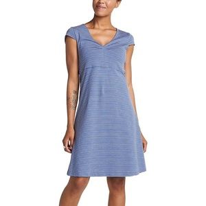 Toad&Co Blue Stripe Rosemarie Dress, Size M